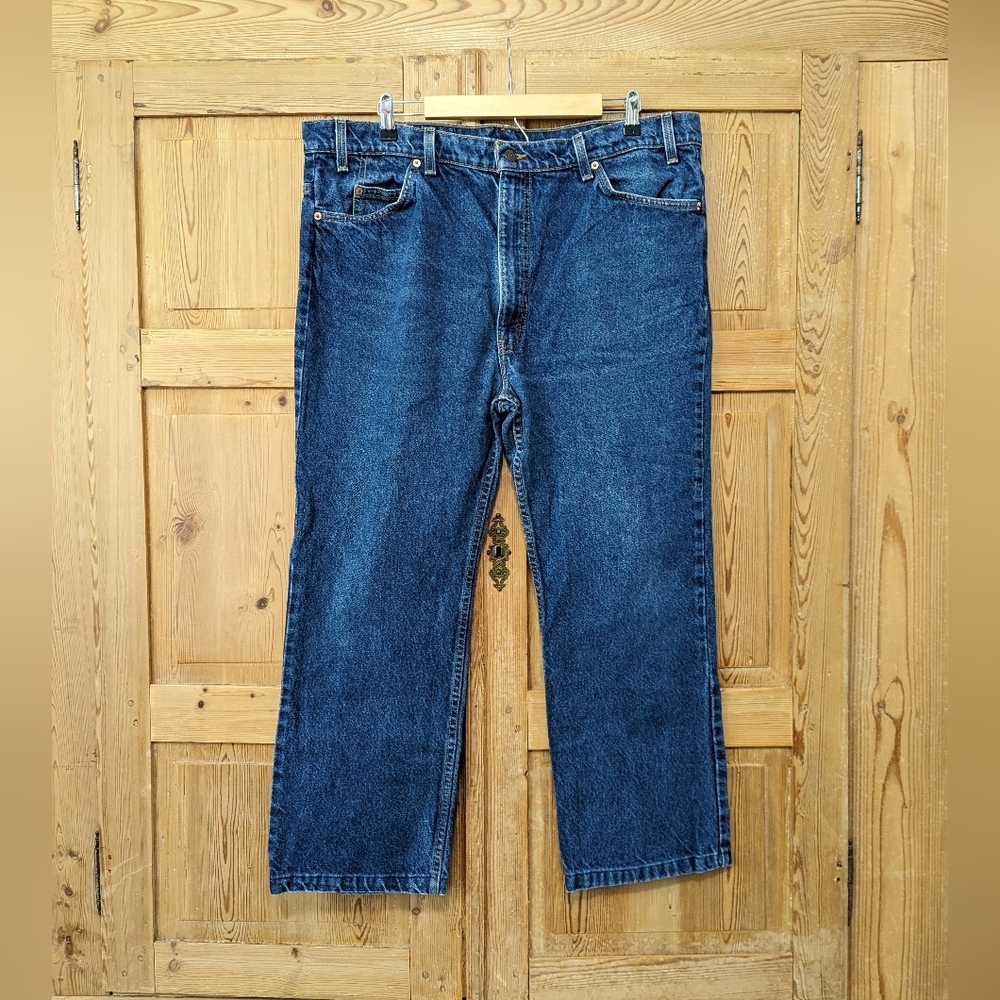 Vintage Levi's Straight Cut Jeans 42 x 30 Orange Tab